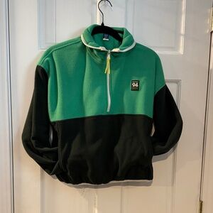 Old Navy Green and Black Women's Zip Up Sweater